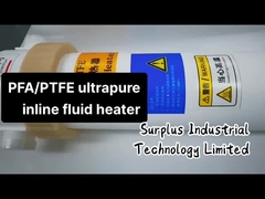 Calefatores fluidos químicos Inline Ultrapure do calefator PFA/PTFE de Fluorolymer, calefatores em linha