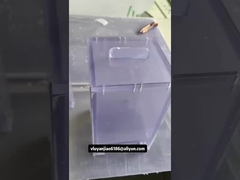 100 mm x 140 mm x 195 mm Pequenos tanques de PVC transparentes com tampa para laboratório